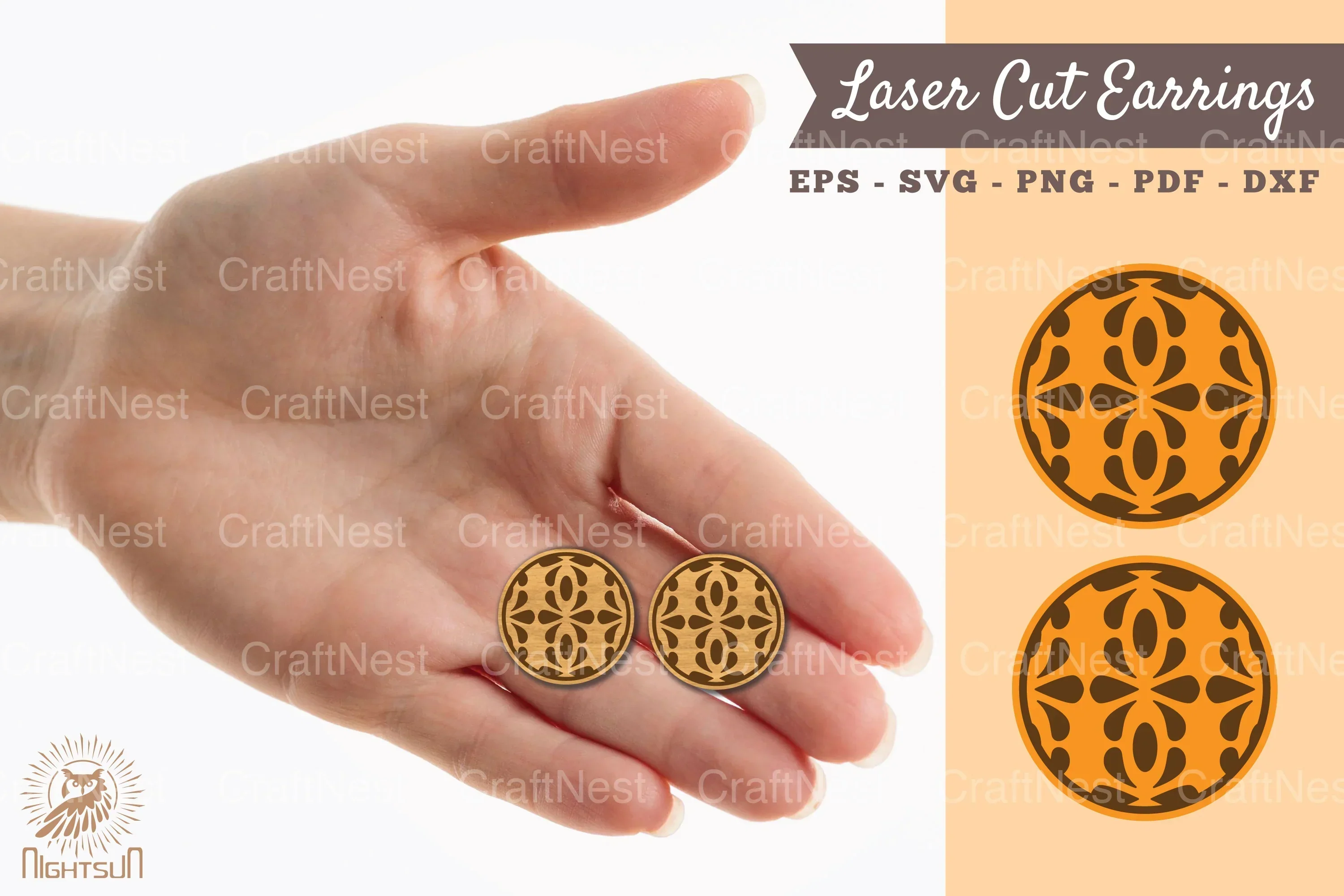 Victorian Laser Cut Earrings SVG Bundle