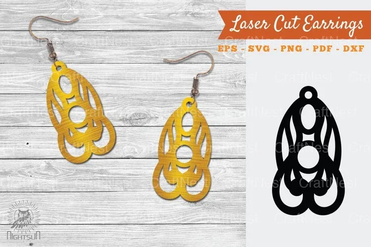 Victorian Laser Cut Earrings SVG Bundle