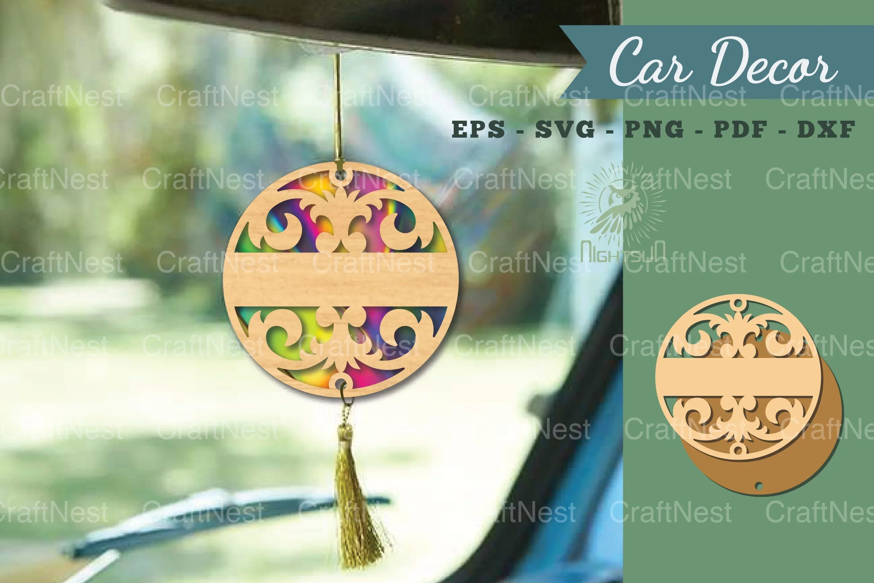 Victorian Lasercut Car Decoration SVG Bundle