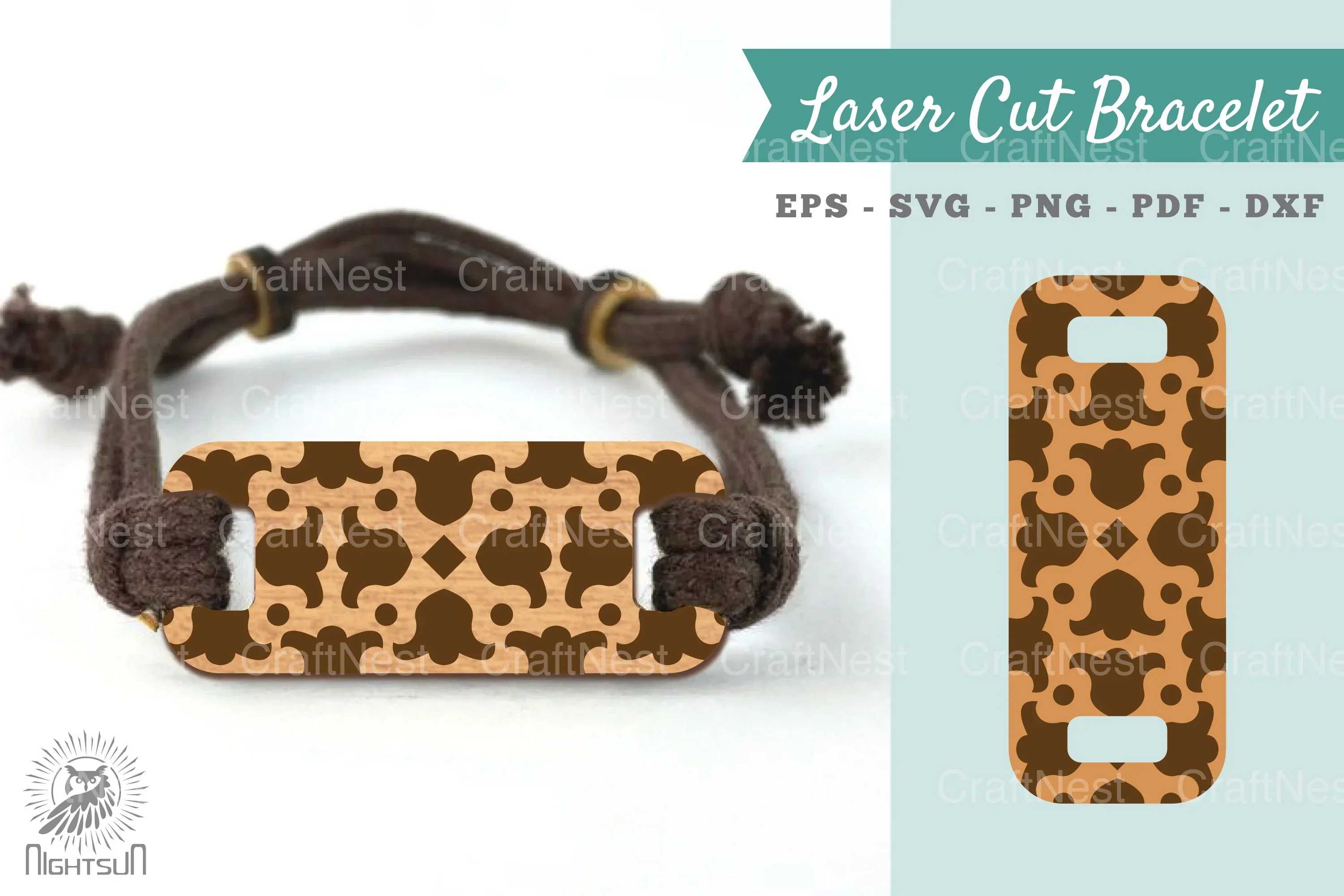 Victorian Pattern Laser Cut Bracelet SVG Design Bundle