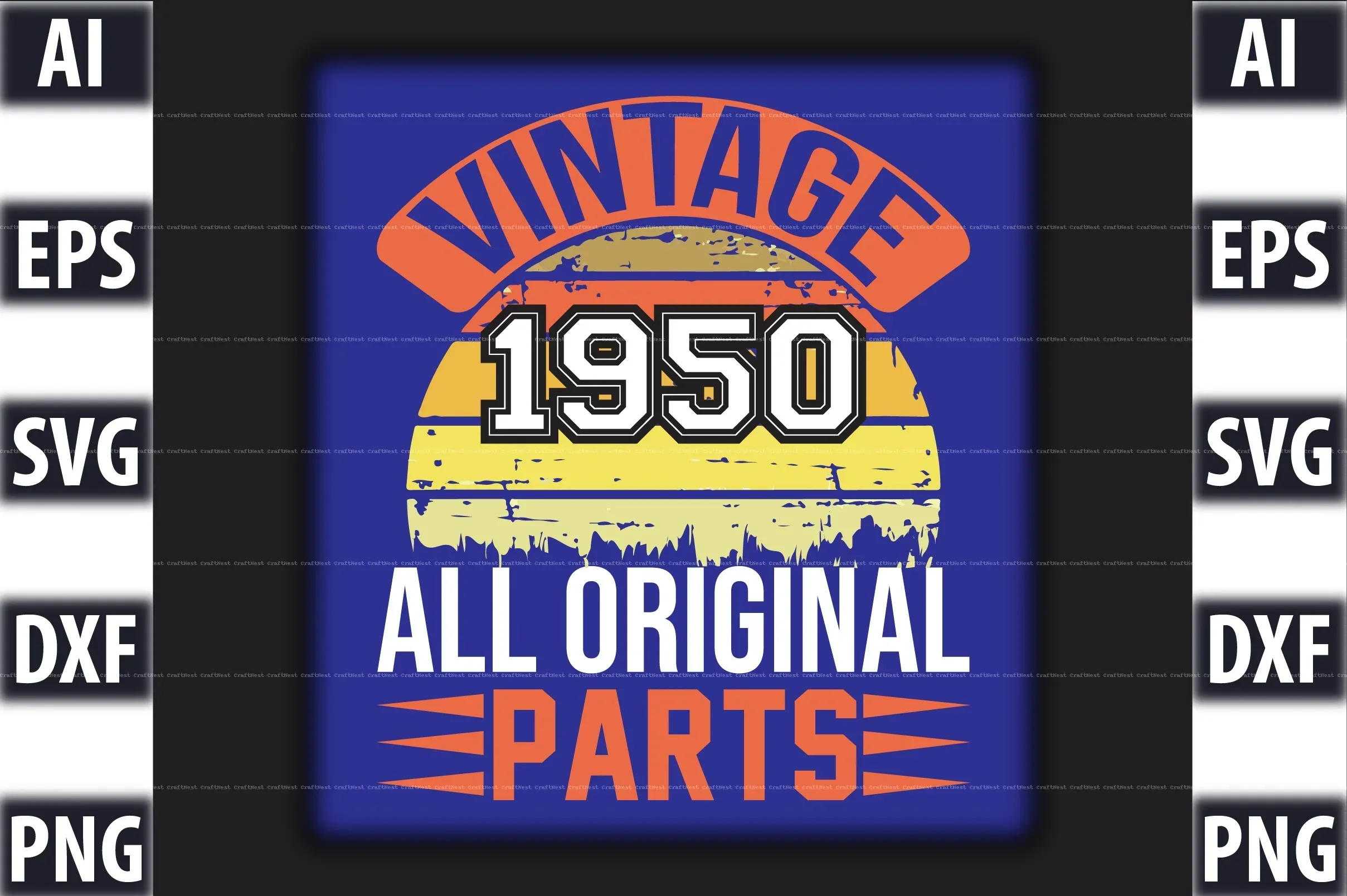 Vintage T-Shirt Design SVG Bundle - Image 15