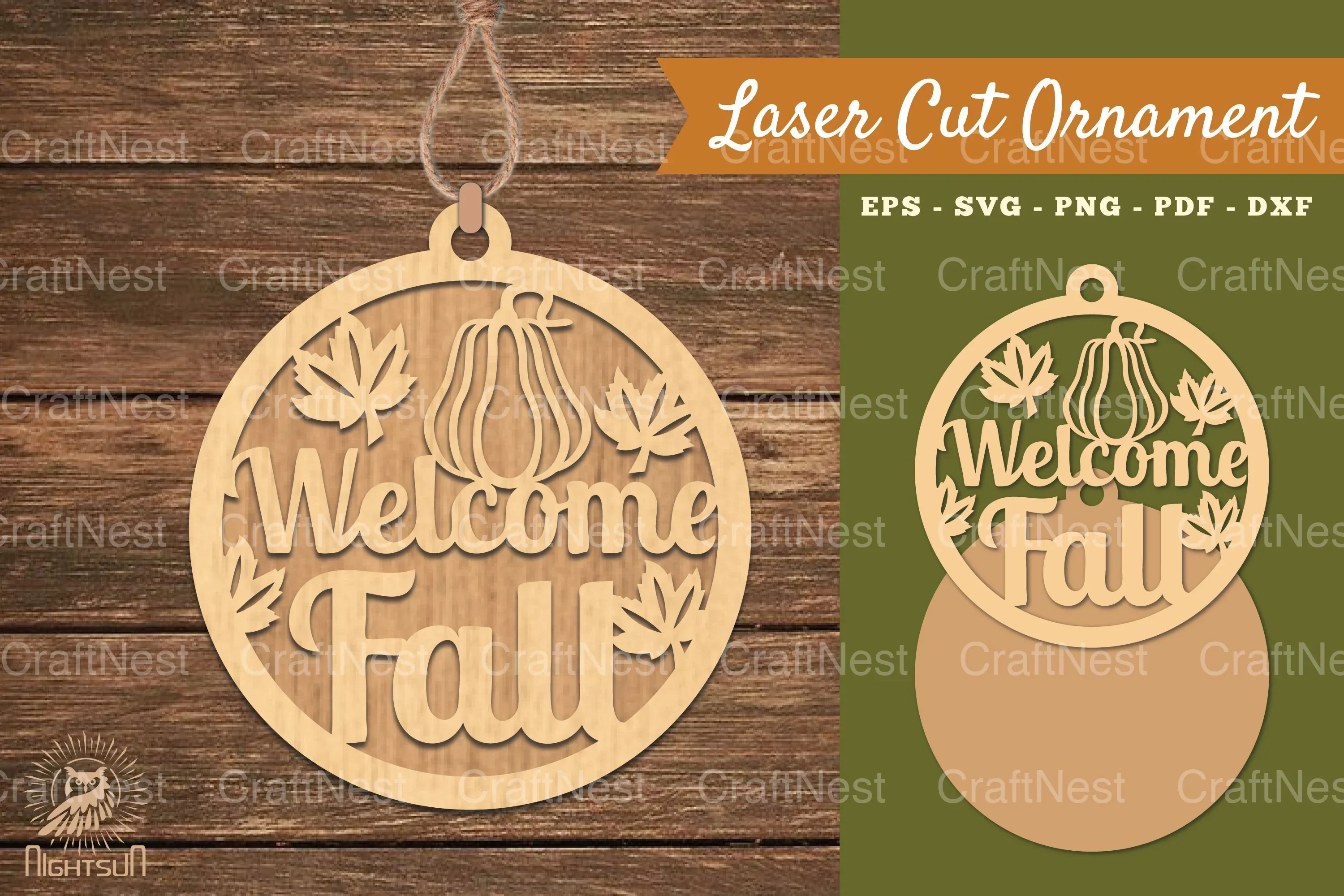 Welcome Fall Laser Cut Ornament SVG Bundle