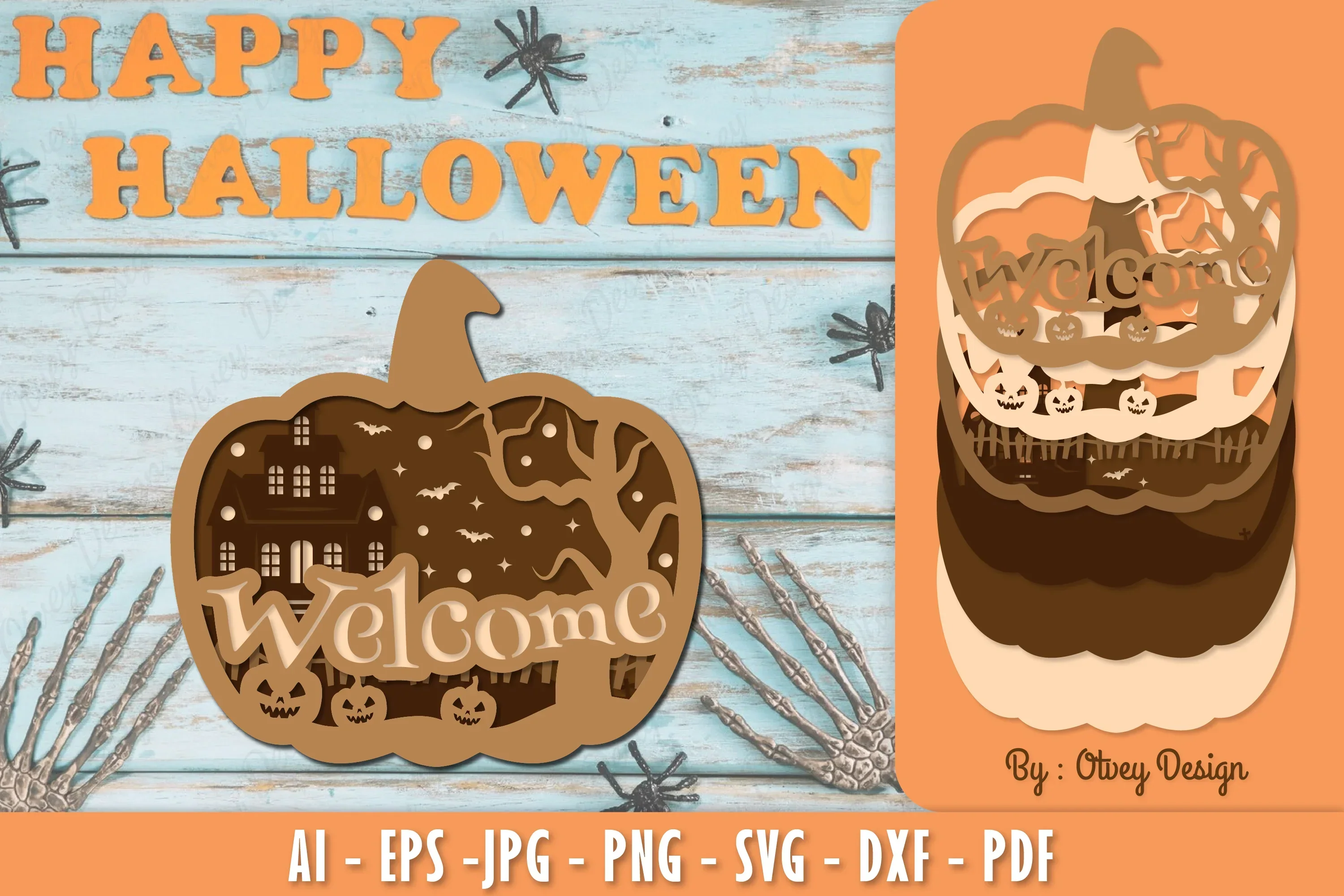 Welcome Halloween Lasercut SVG Bundle
