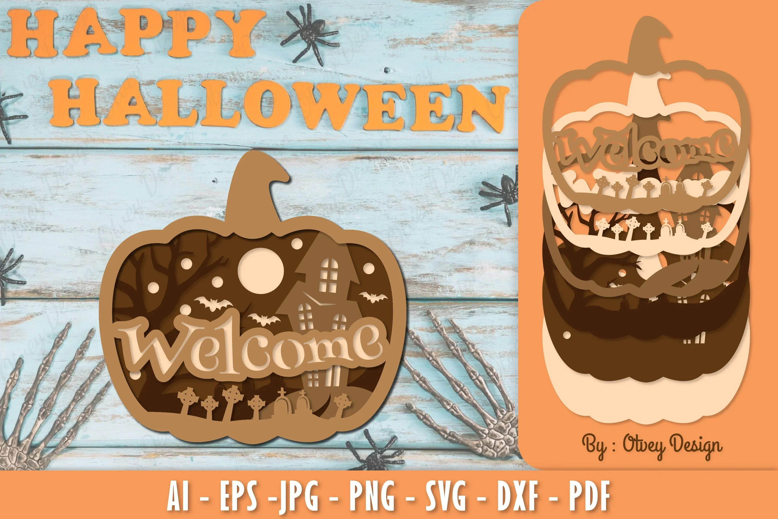 Welcome Halloween Lasercut SVG Bundle