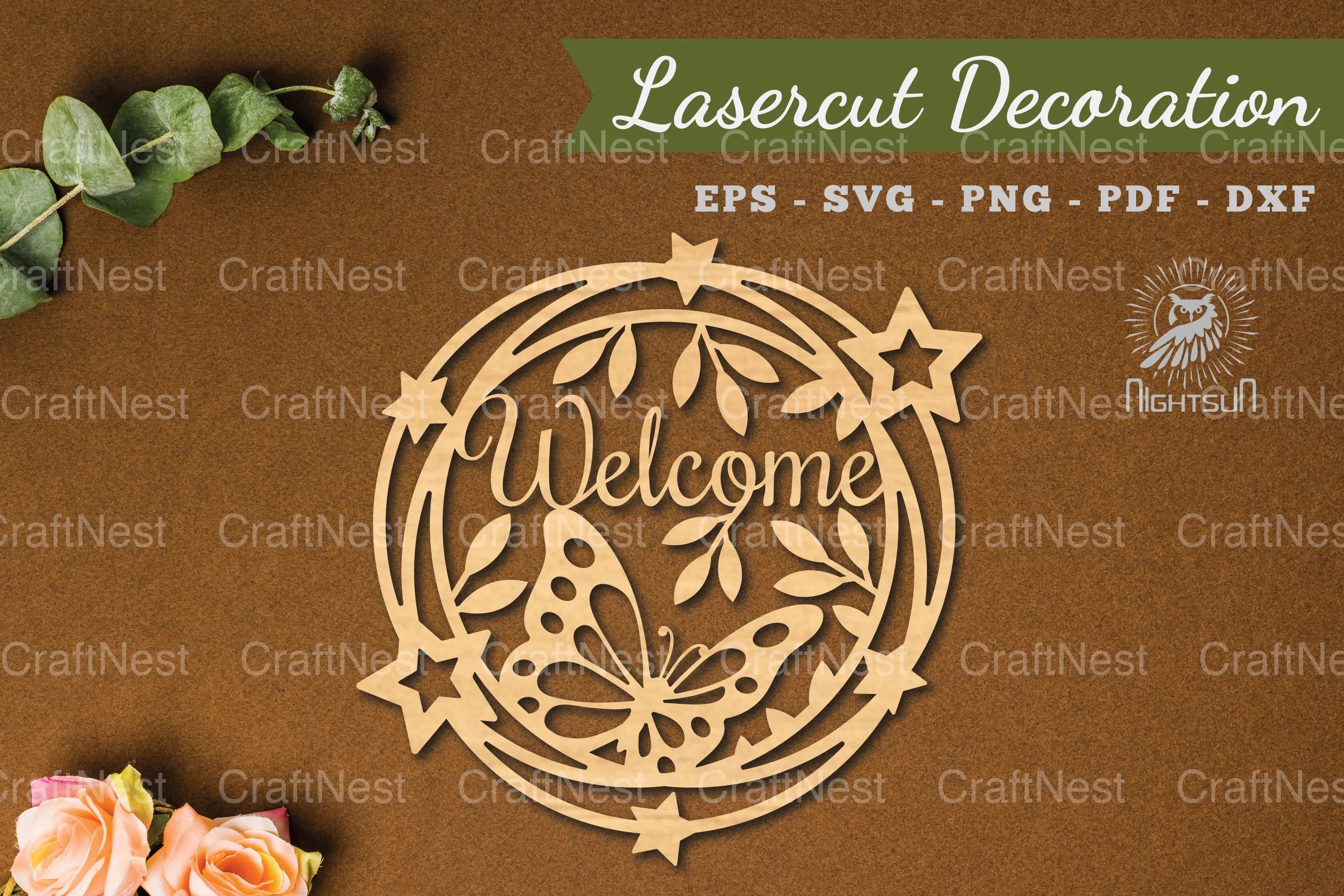 Welcome Laser Cut Decoration Clipart Bundle