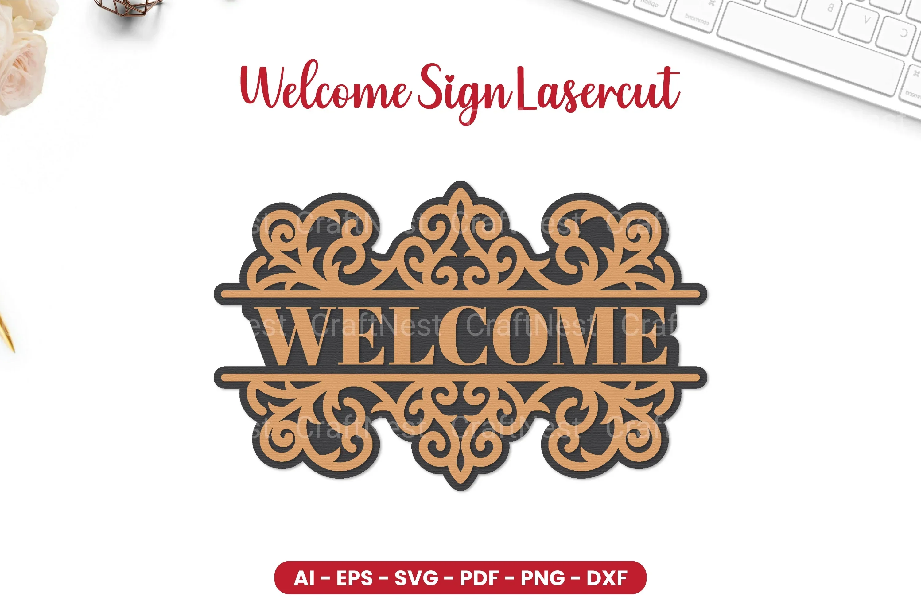 Welcome Sign Laser Cut SVG Bundle