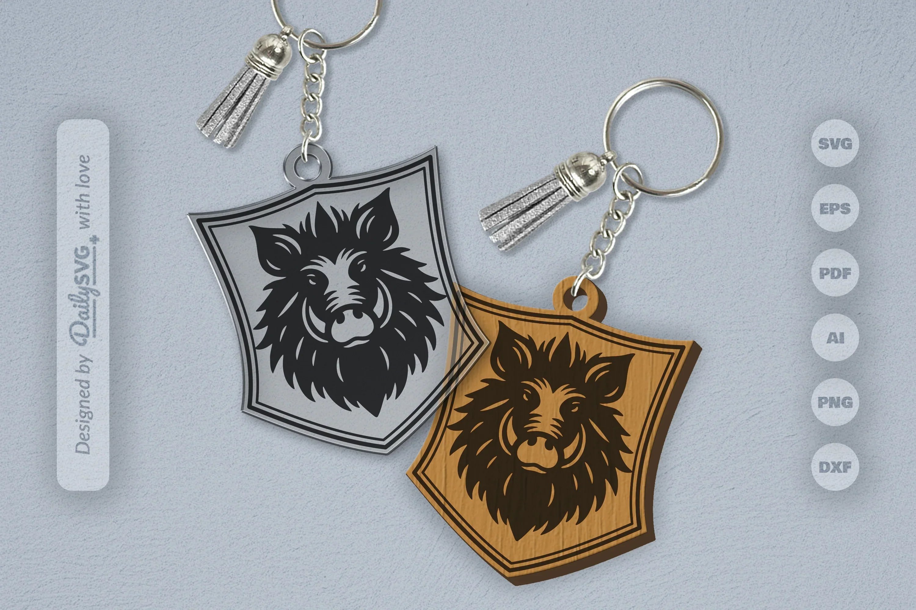 Wild Animal Keychain SVG Bundle