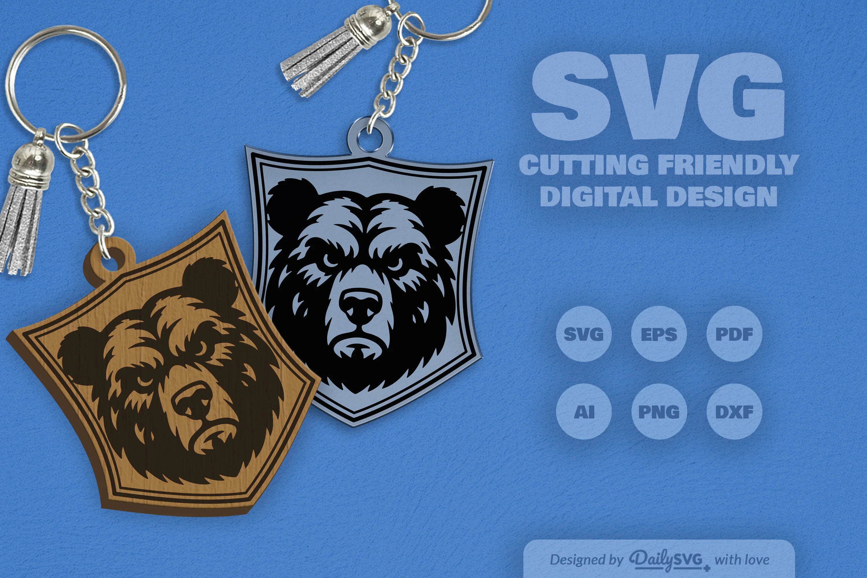 Wild Animal Keychain SVG Bundle SVGs - Image 2