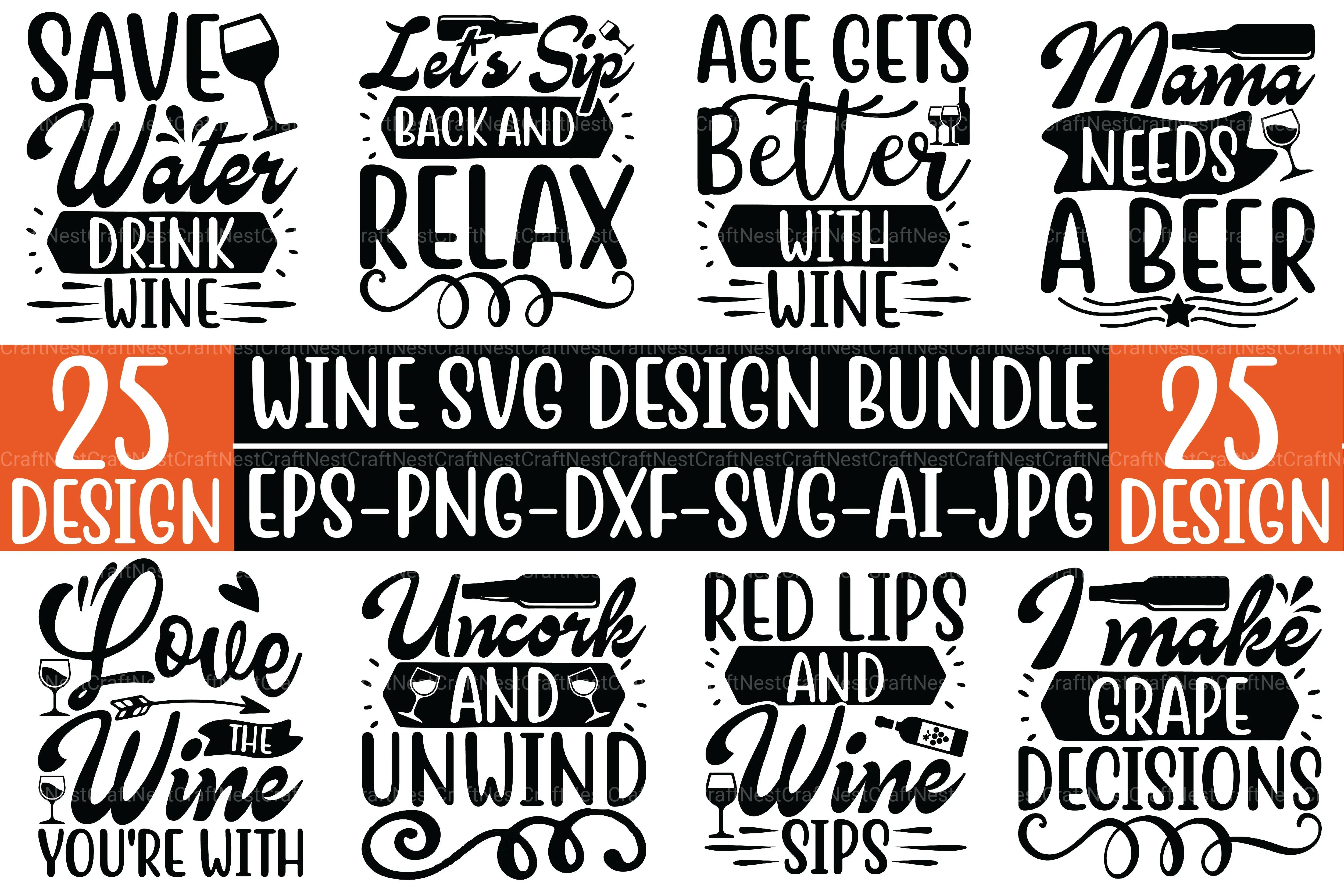 Wine SVG Bundle