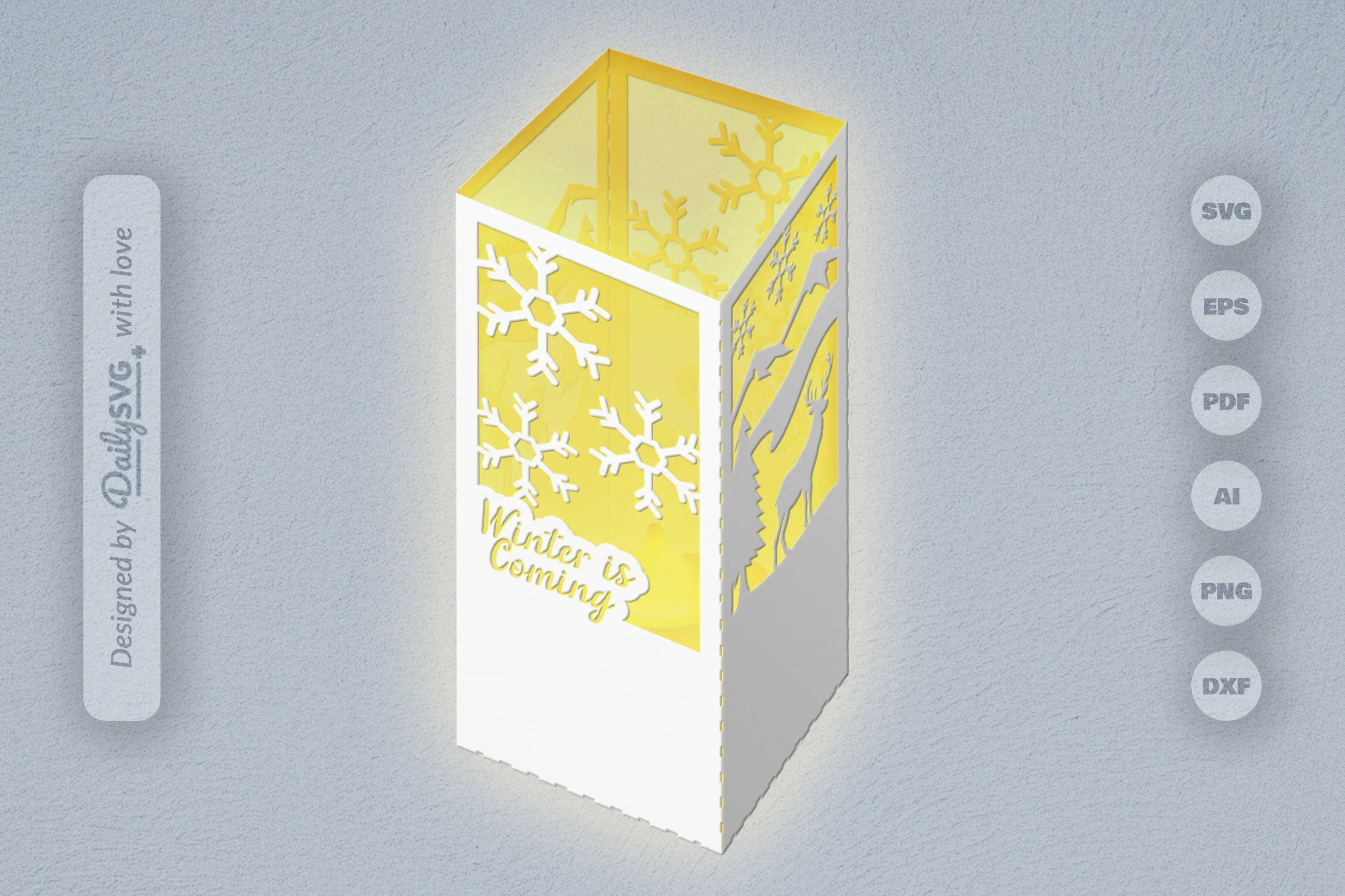 Winter Deer Christmas Papercut SVG Bundle