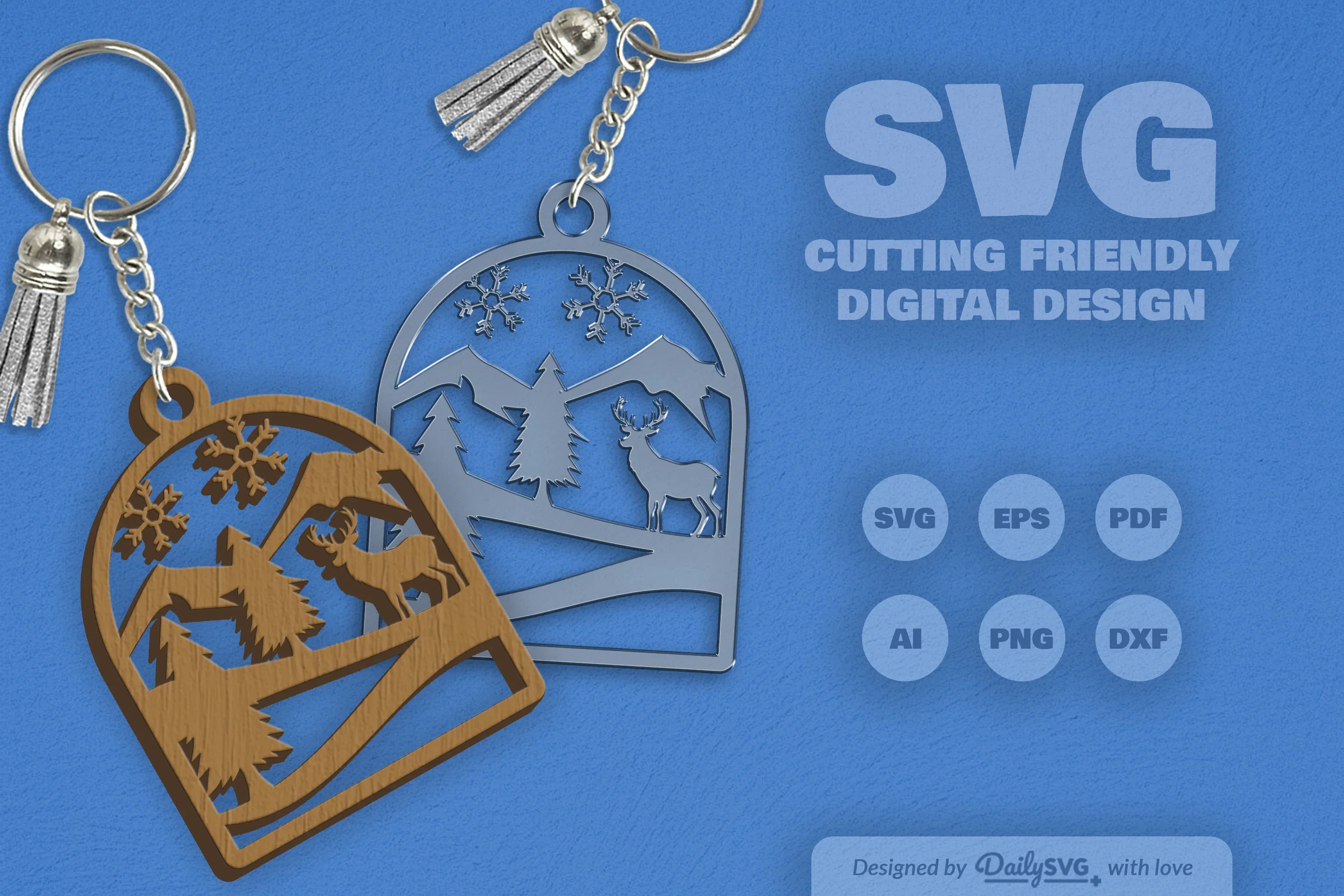 Winter Deer SVG Bundle - Image 2