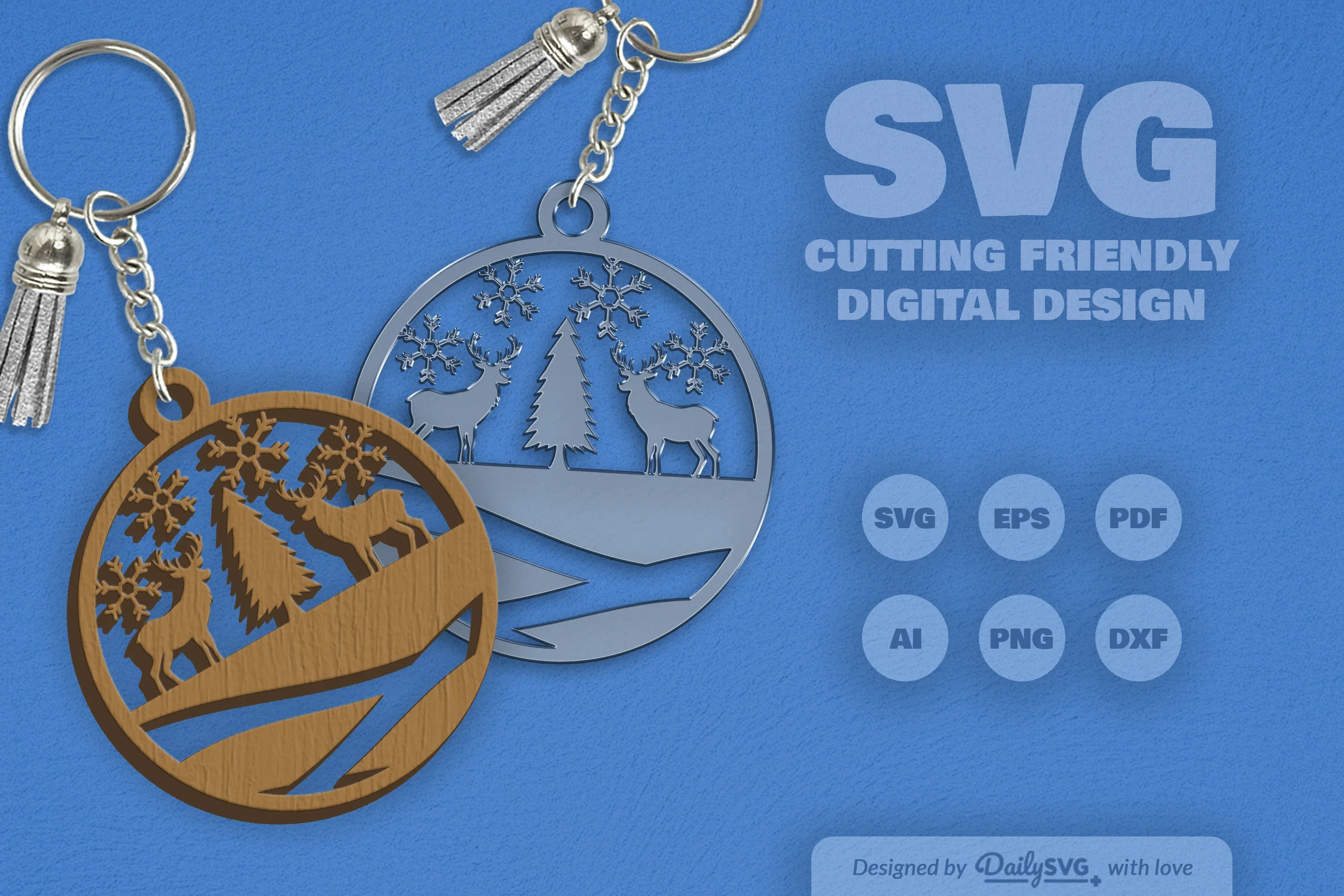 Winter Deer SVG Bundle - Image 2