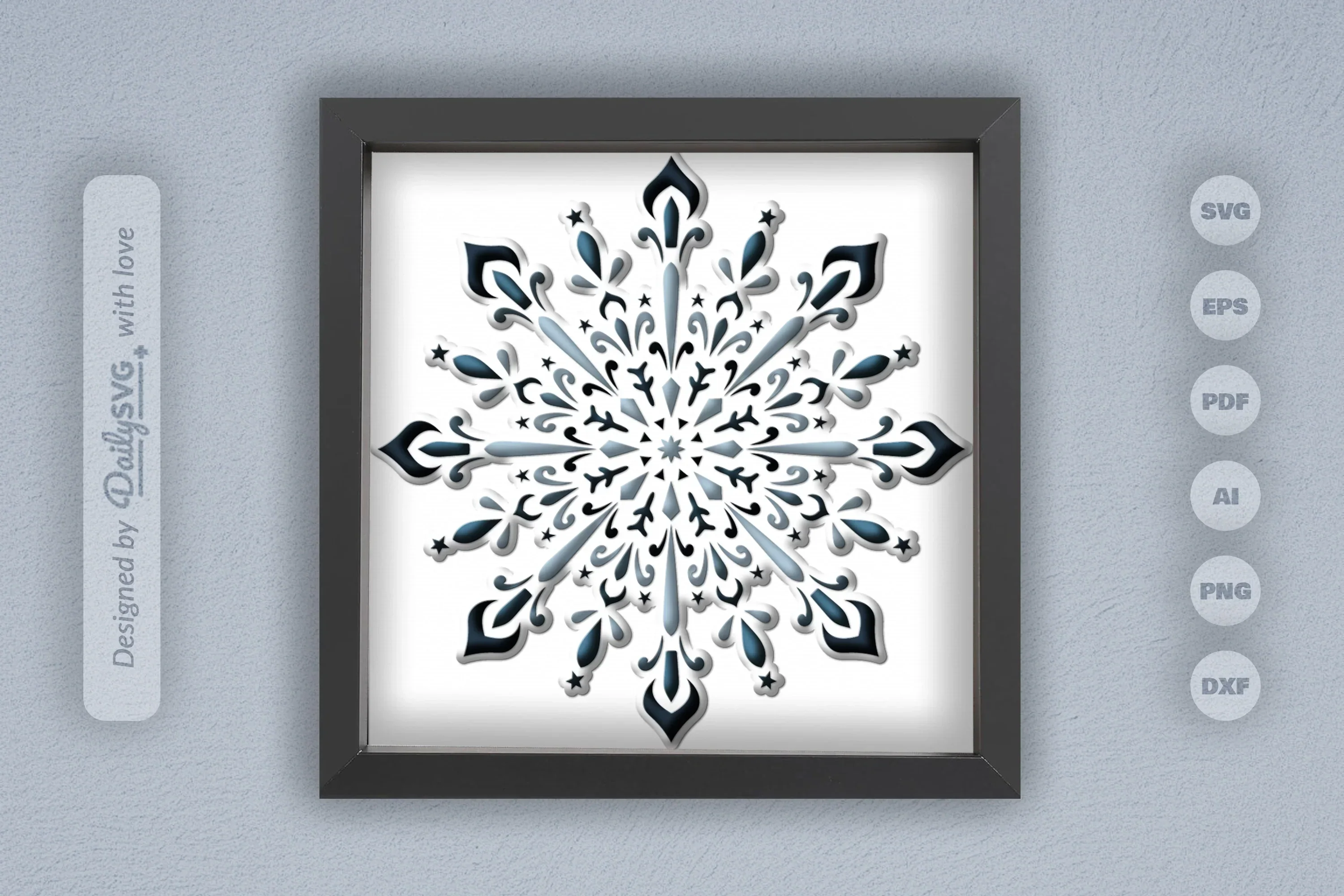 Winter Mandala Papercut SVG Bundle