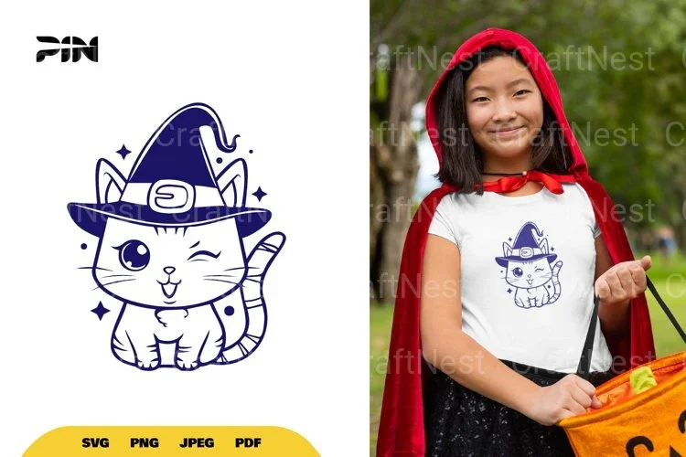 Witch Cat Halloween SVG Bundle