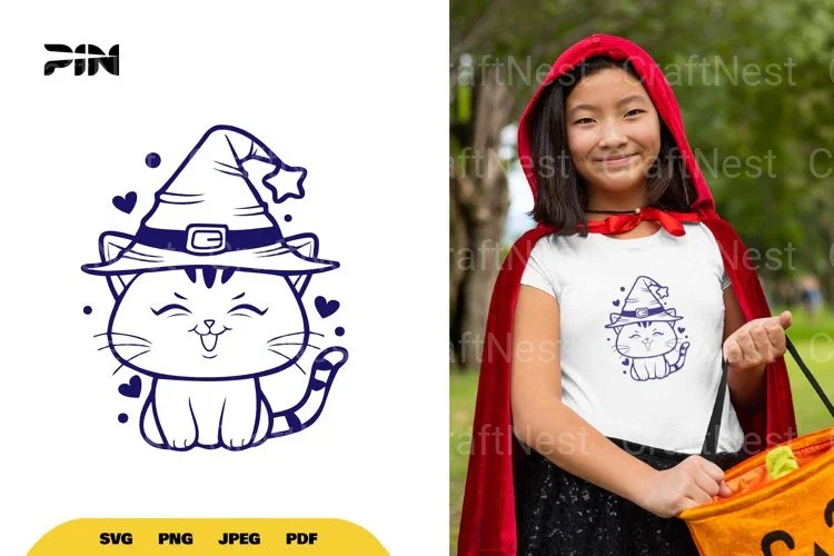 Witch Cat Halloween SVG Bundle
