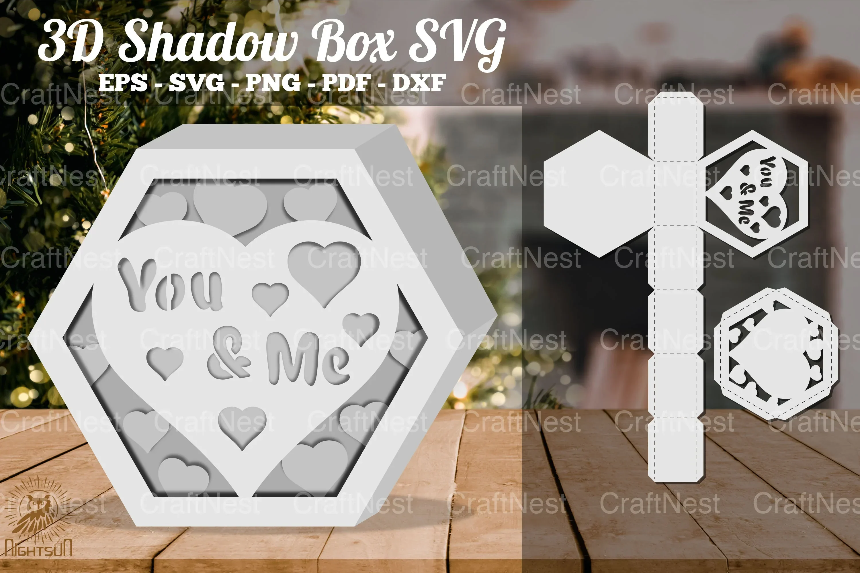 You and Me Shadow Box SVG Bundle