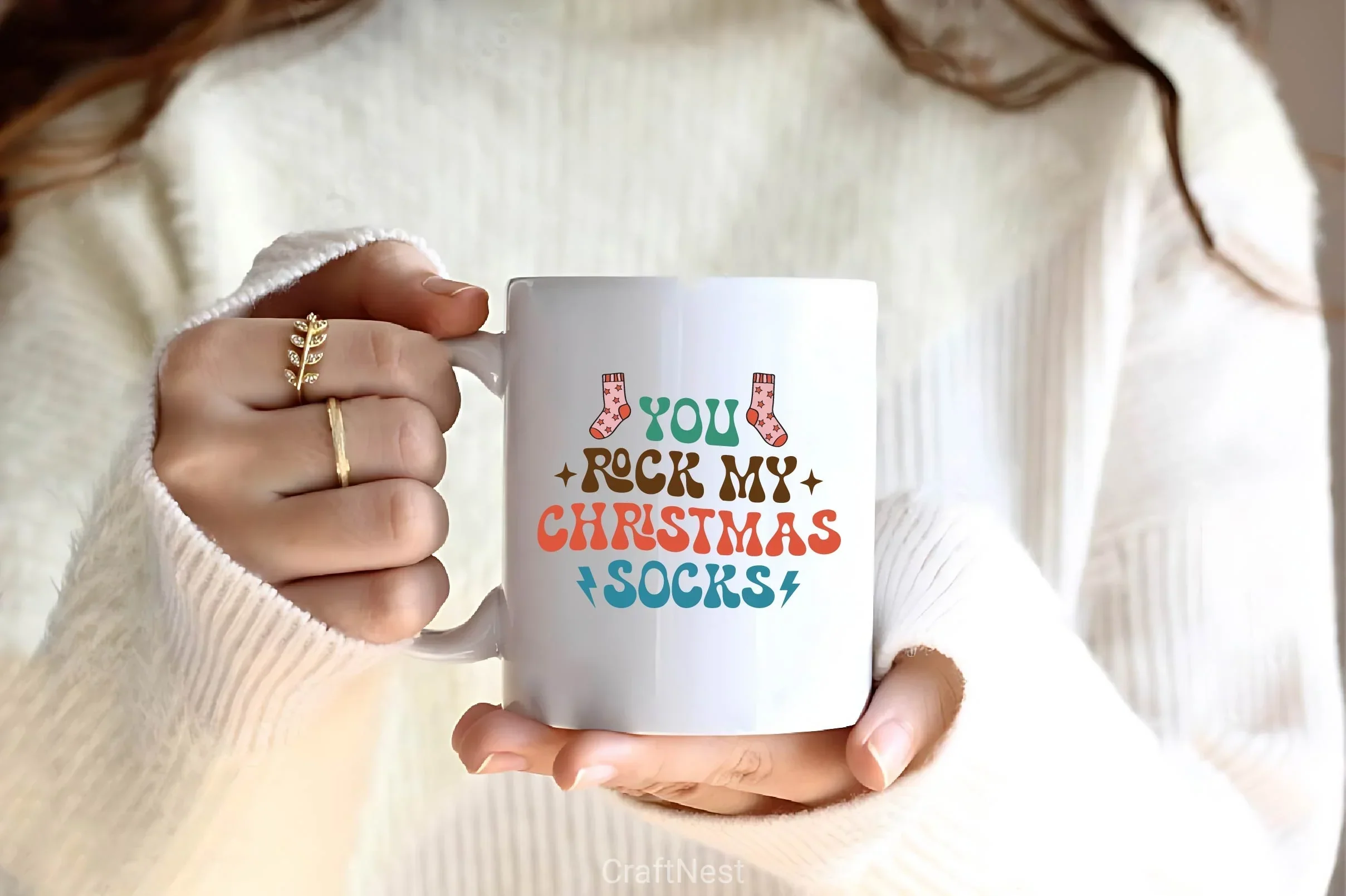 You Rock My Christmas Socks SVG Bundle - Image 2